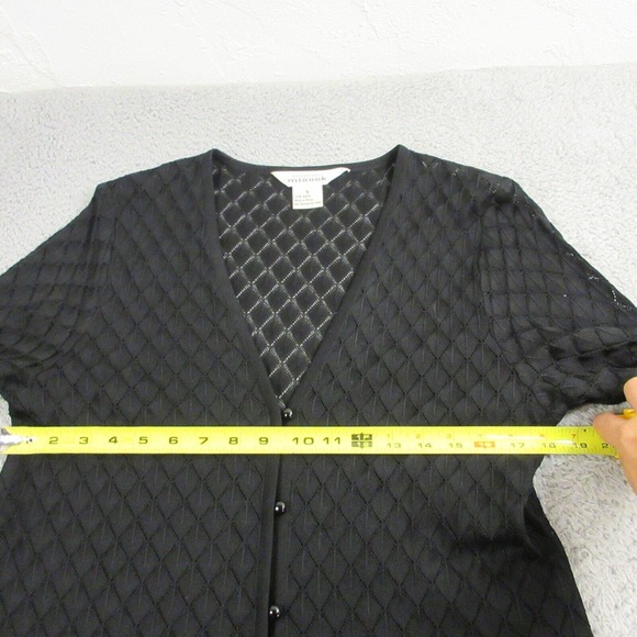 Exclusively‎ Misook Womens Duster Knit Cardigan Sweater Dress size Small Black - Picture 7 of 9
